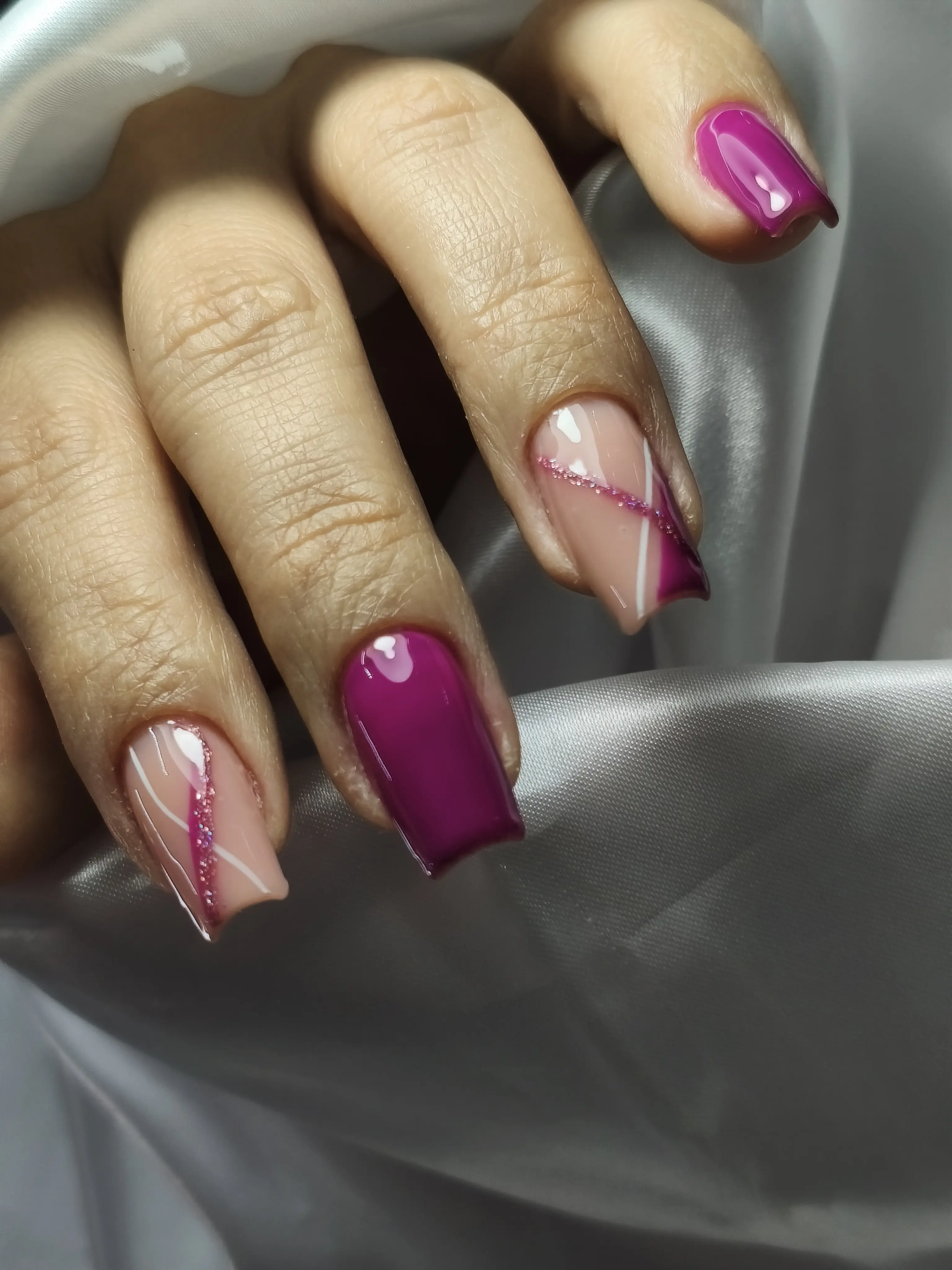 Unha decorada com glitter